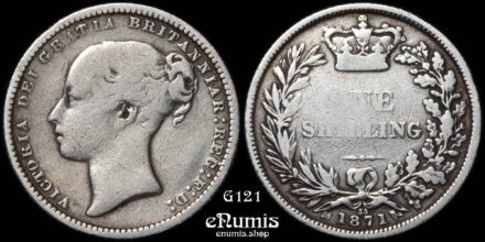 Great Britain, Victoria, Shilling 1871, die number 55, Fine+