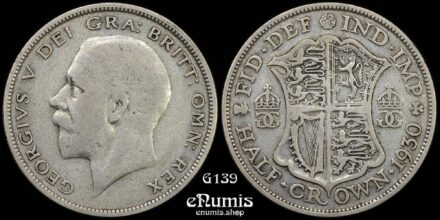 Great Britain, George V, Halfcrown 1930, rarest year, F/aVF