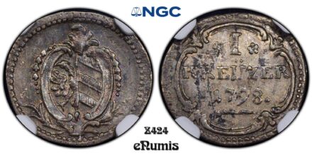 Germany, Nurnberg, Franz II, 1 Kreuzer 1798, Top Pop, NGC MS 62