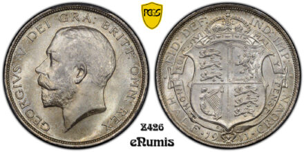 Great Britain, George V, Halfcrown 1911, PCGS MS 64