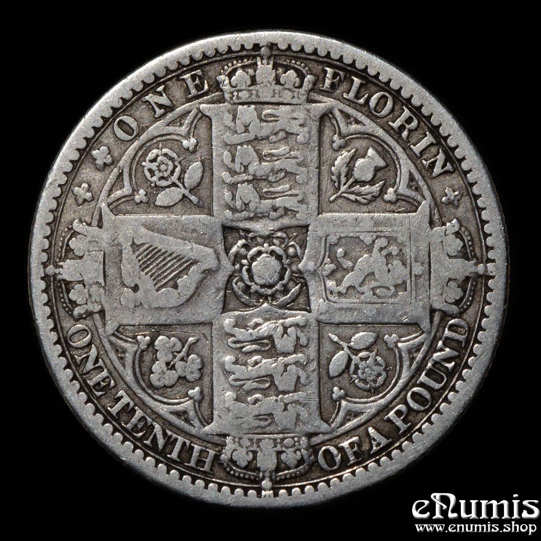 Great Britain, Victoria, Godless Florin 1849, Fine+