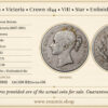 Great Britain, Victoria, Crown 1844, VIII, Star, Unfinished die, aVF