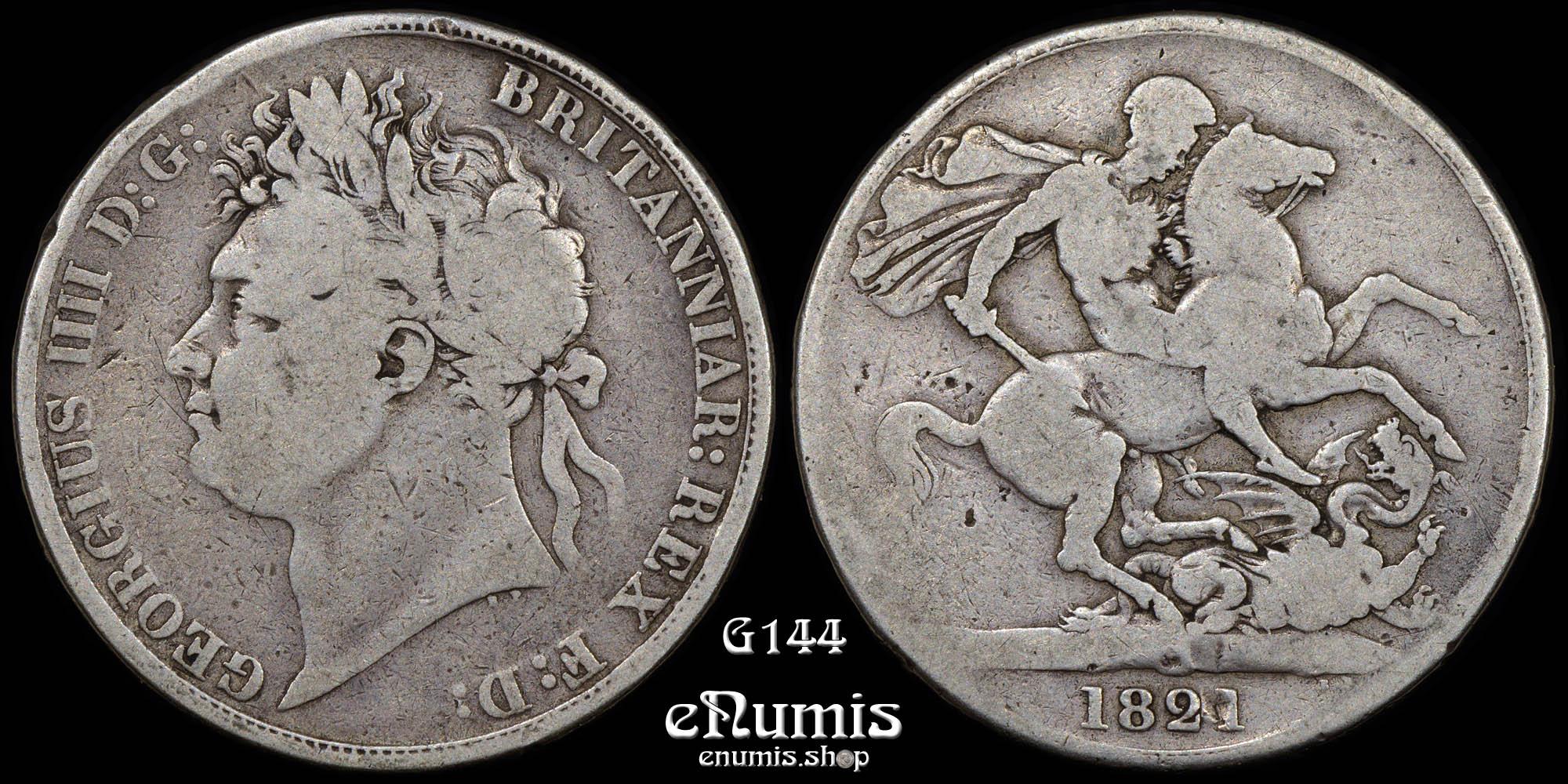 Great Britain, George IV, Crown 1821, Secundo, Fine