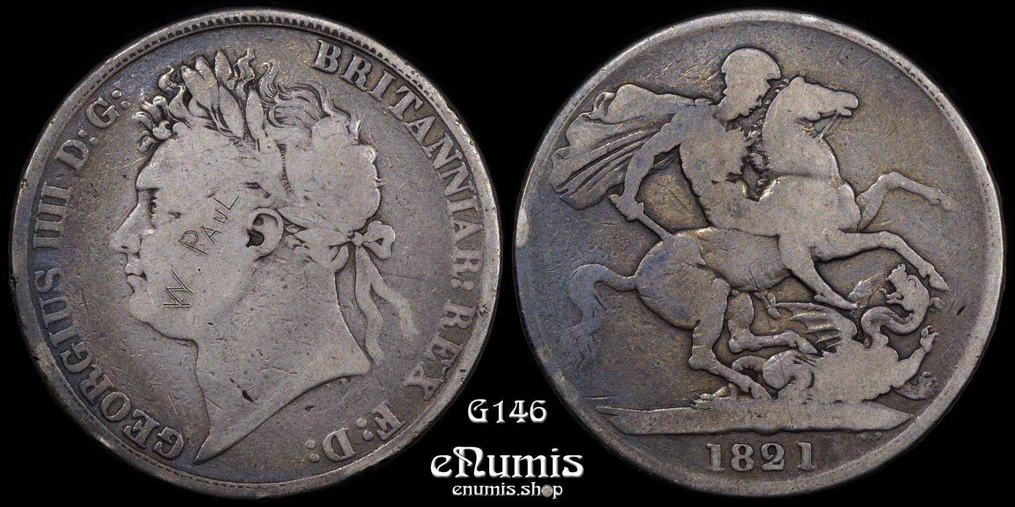 Great Britain, George IV, Crown 1821, Secundo, Fine