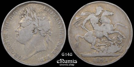 Great Britain, George IV, Crown 1821, Secundo, Fine