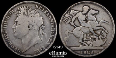 Great Britain, George IV, Crown 1822, Tertio, Fine