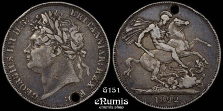 Great Britain, George IV, Crown 1822, Tertio, VF