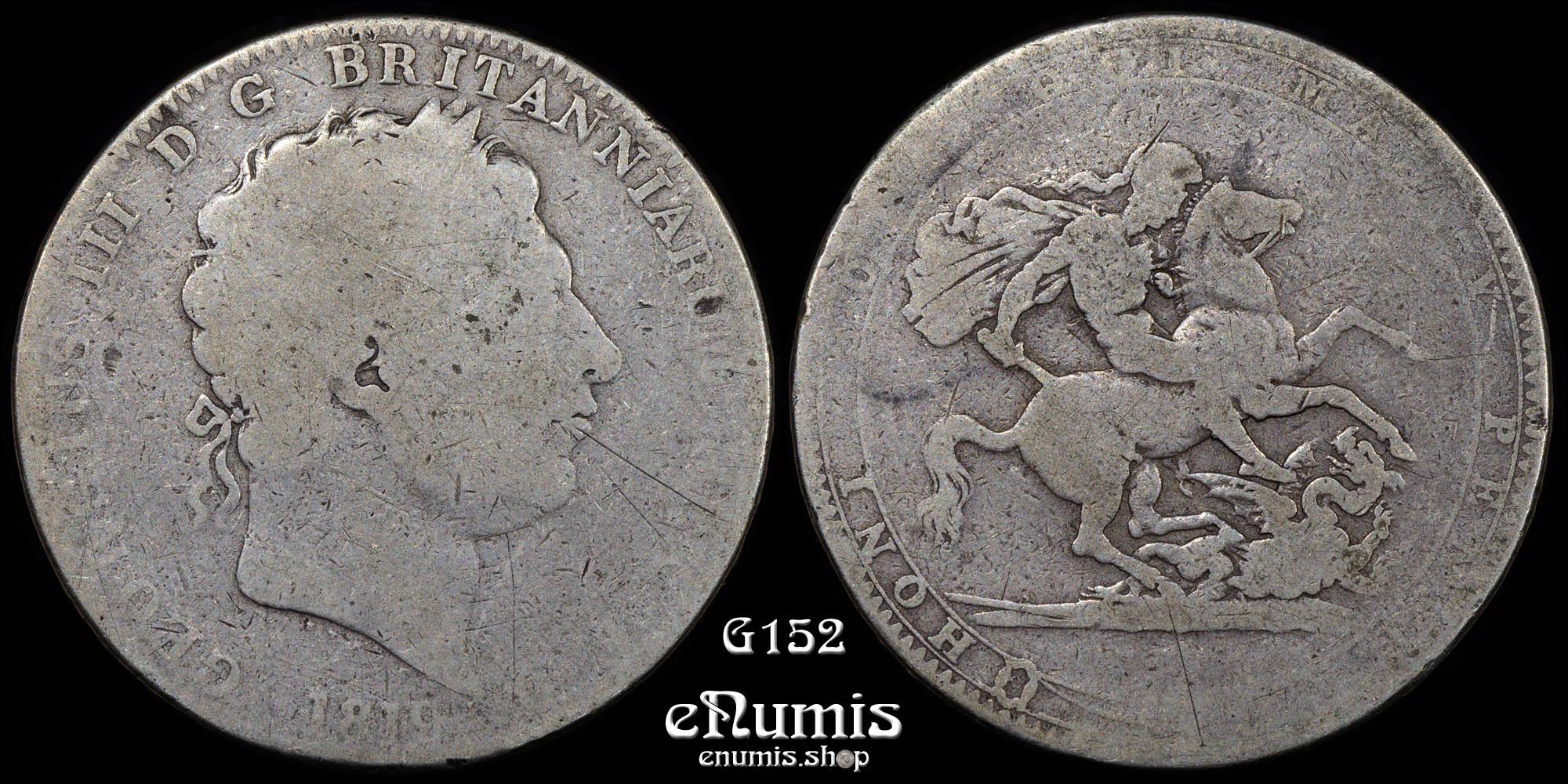 Great Britain, George III, Crown 1819, LIX, aFine