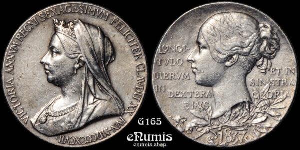 Victoria, Official Medal 1897, silver, Diamond Jub., XF-UNC