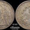 FRANCE, Third Republic, 5 Francs 1874 K, Bordeaux, XF+