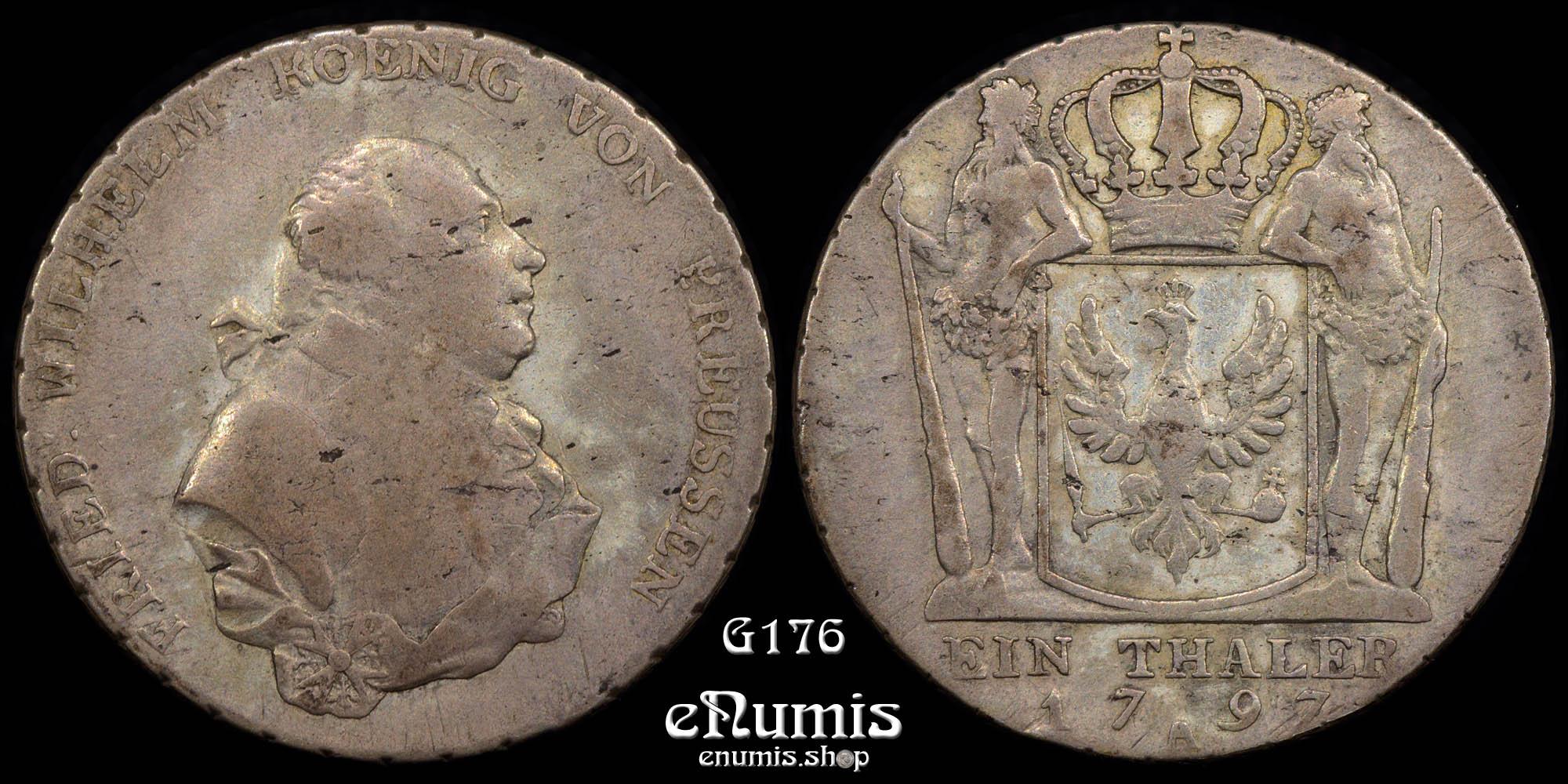 Germany, Prussia, Friedrich Wilhelm II, Taler 1797 A, VF