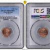 Great Britain, Victoria, 1/2 Farthing 1844, variety, PCGS MS 64 RD