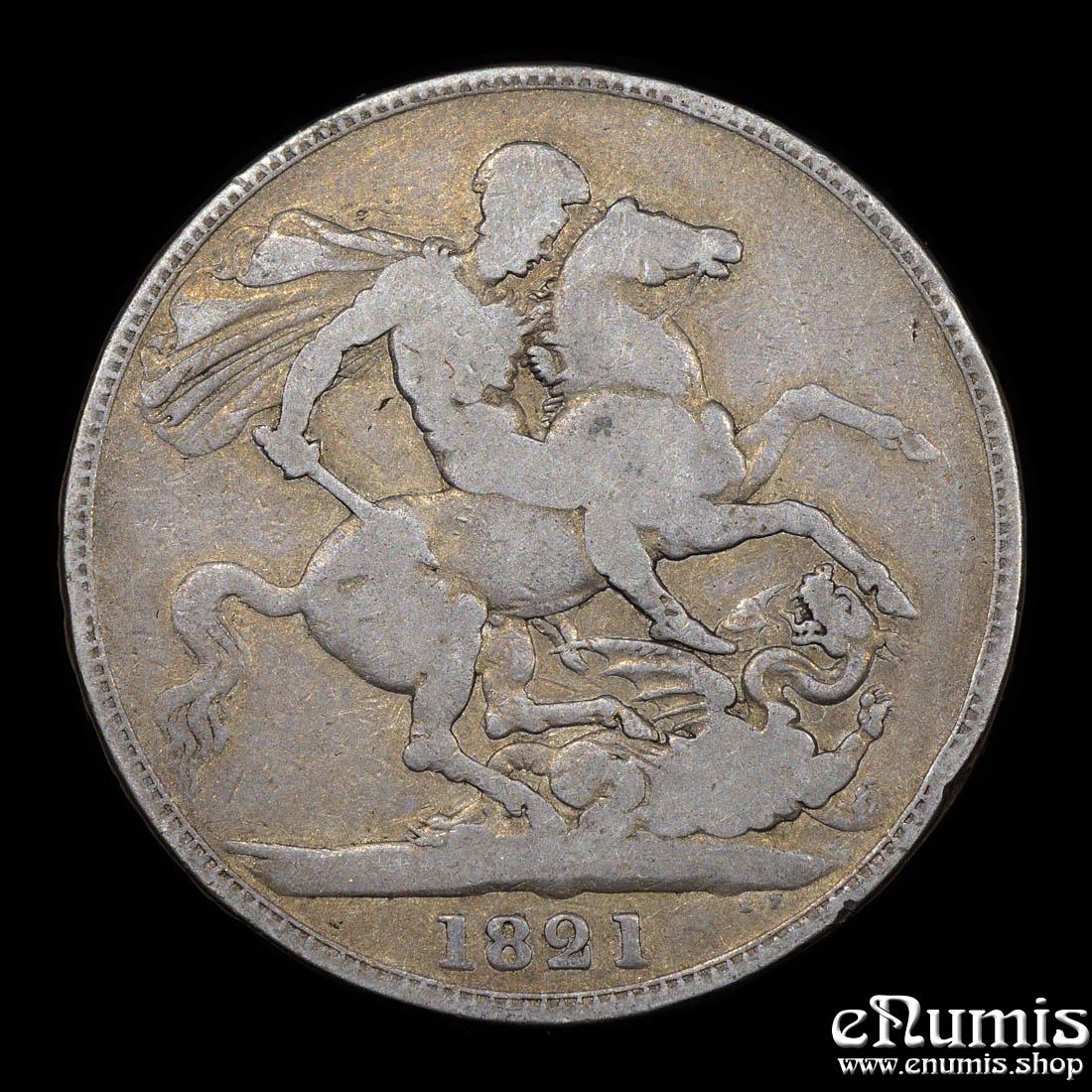 Great Britain, George IV, Crown 1821, Secundo, Fine