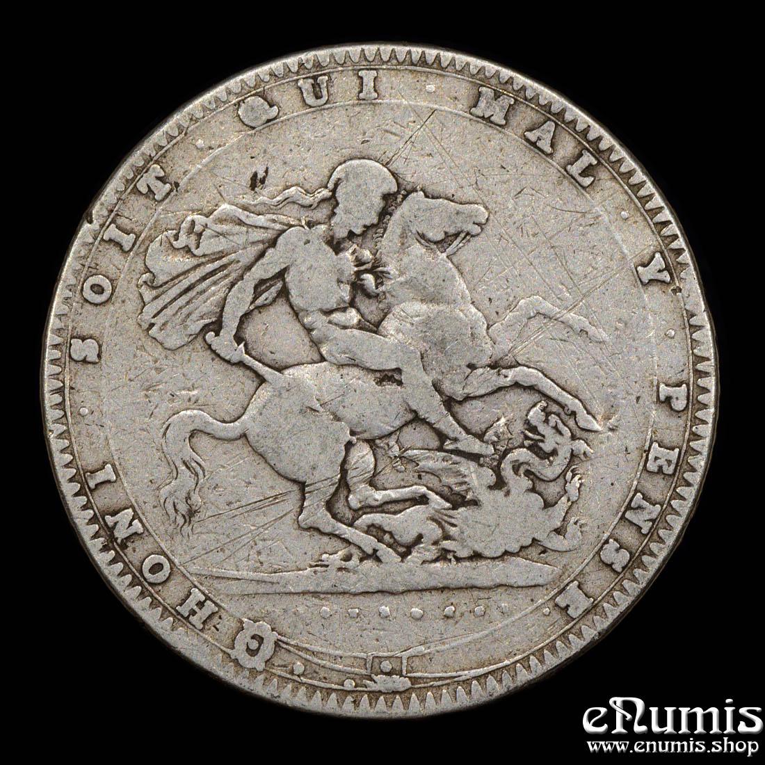 Great Britain, George III, Crown 1820, LX, could be 20/19, Fine+