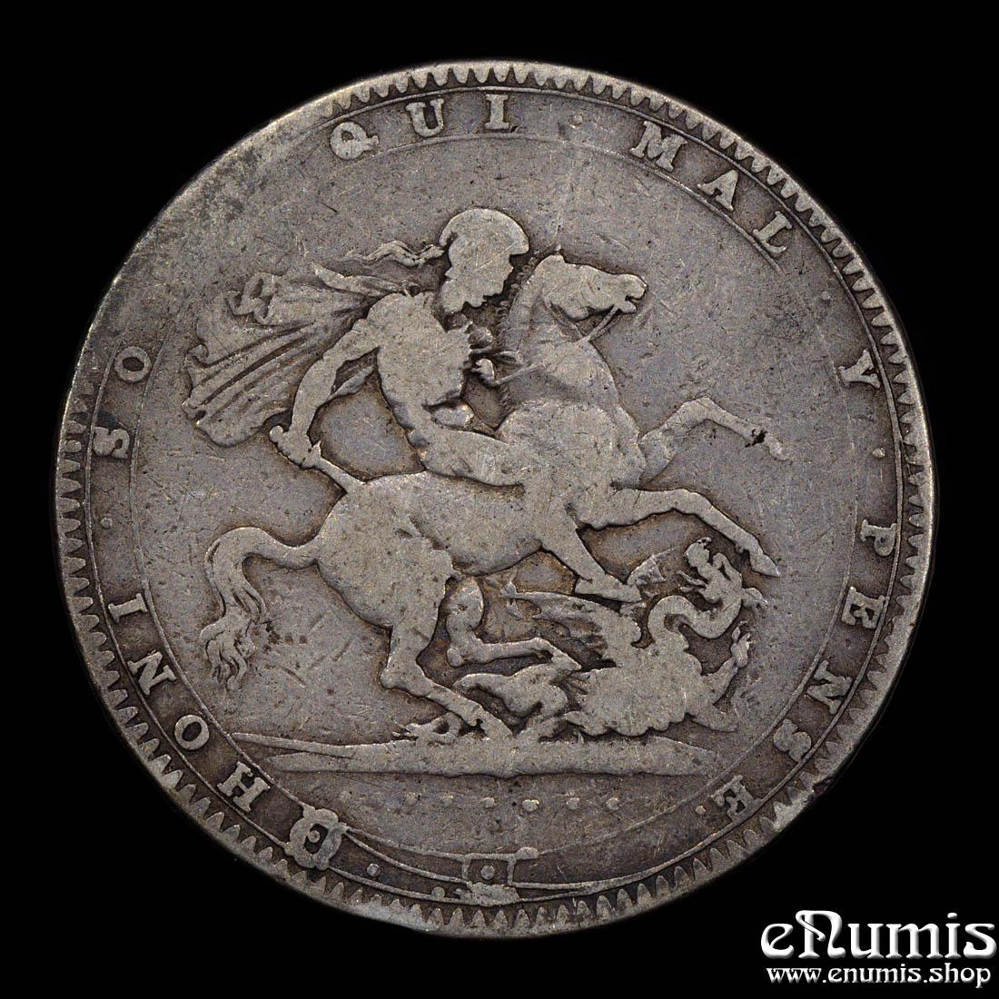 Great Britain, George III, Crown 1820, LX, aFine Great Britain, George III, Crown 1820, LX, aFine
