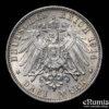Germany, Wurttemberg, Wilhelm II, 3 Mark 1914, XF-UNC