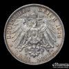 Germany, Wurttemberg, Wilhelm II, 3 Mark 1914, aXF/XF+