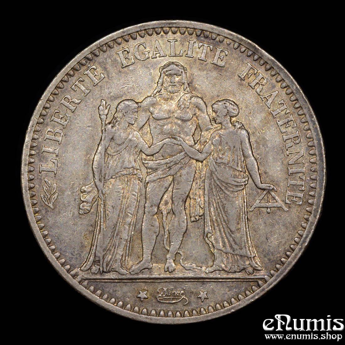 FRANCE, Third Republic, 5 Francs 1874 K, Bordeaux, XF+