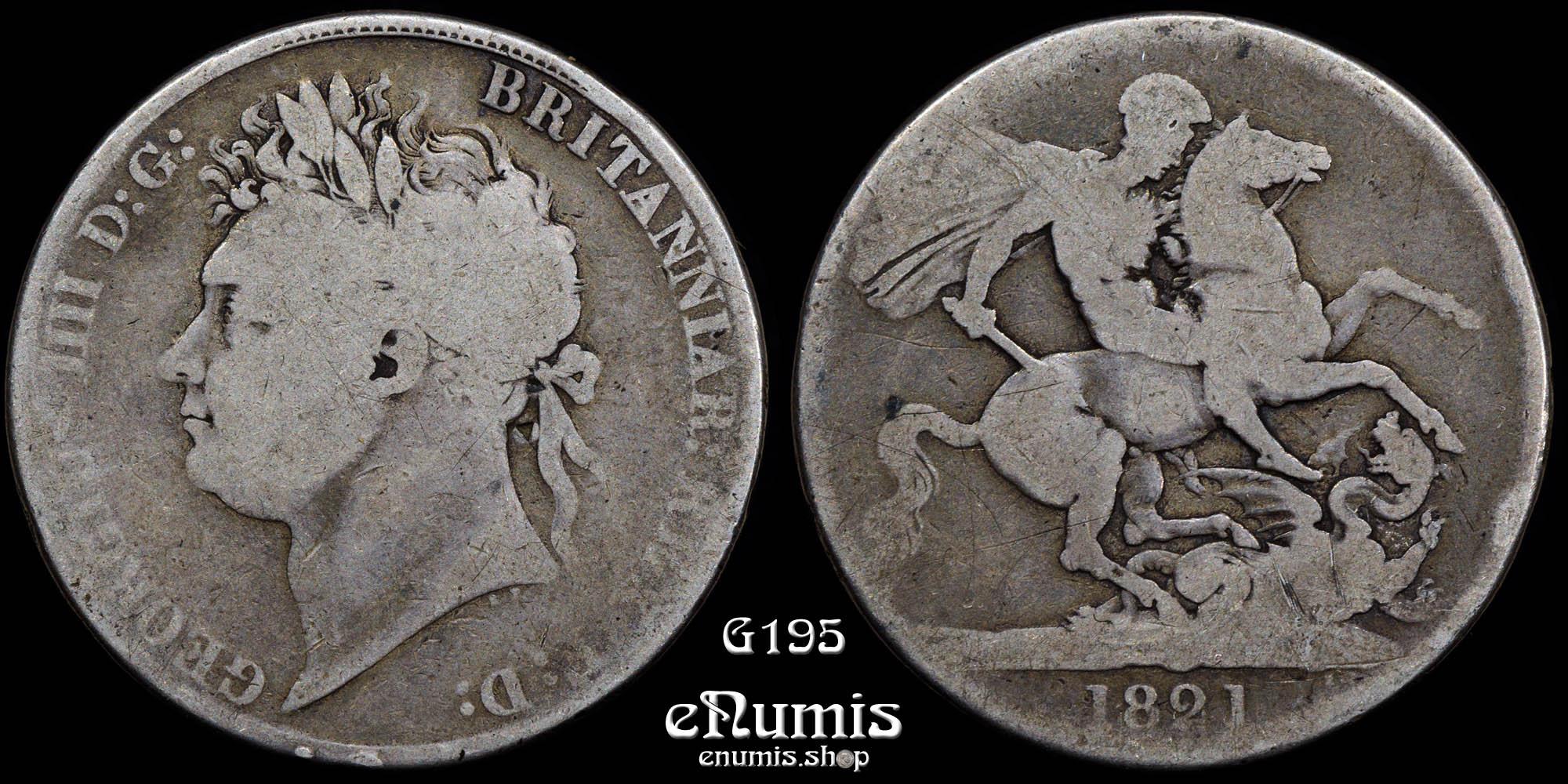 Great Britain, George IV, Crown 1821, Secundo, Fine