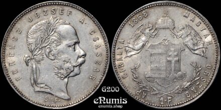 HUNGARY, Franz Joseph I, 1 Forint 1868 GYF, XF-UNC