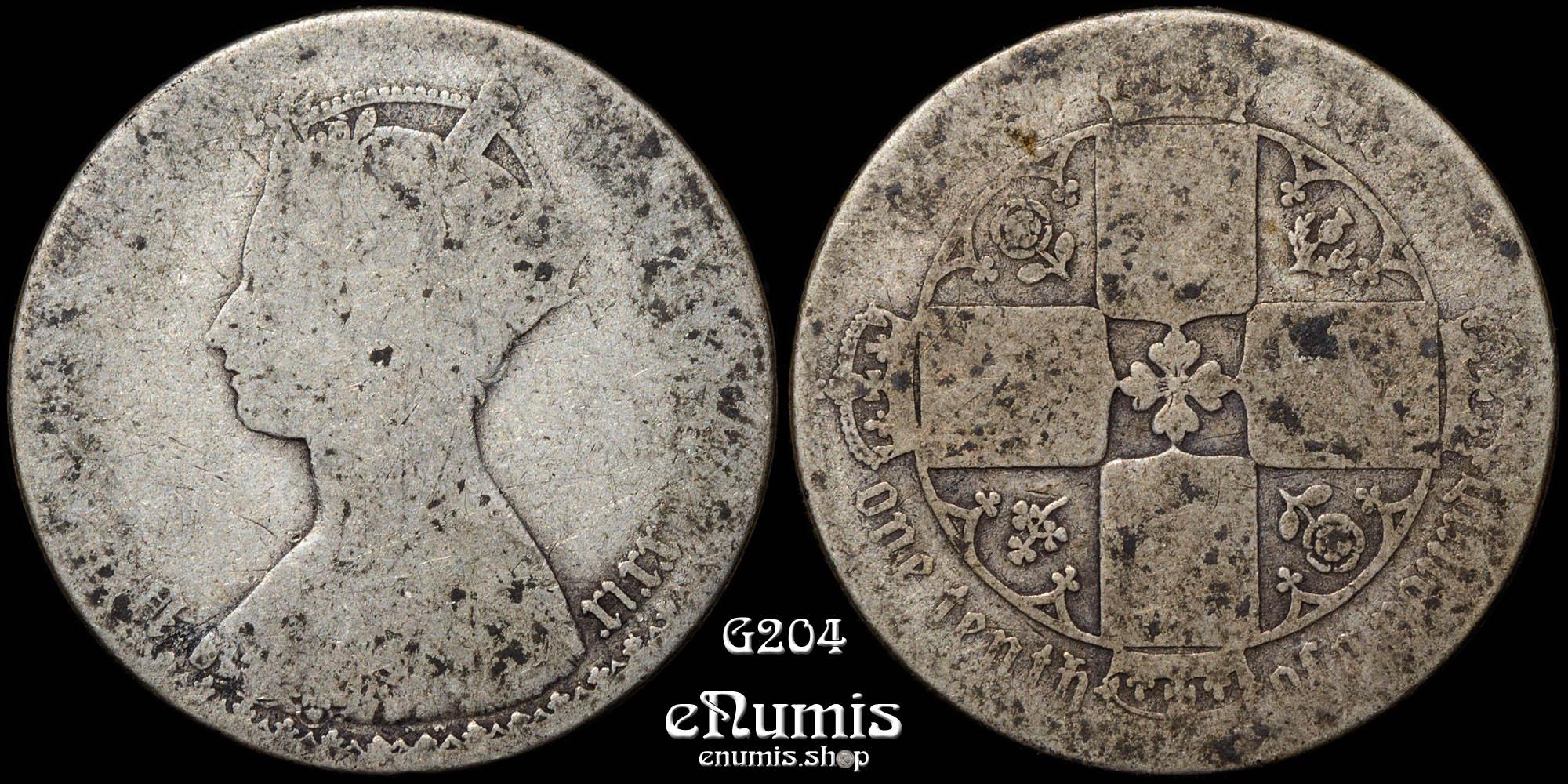 Great Britain, Victoria, Gothic Florin 1879, Scarce, Good