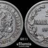 Russia, Finland, Alexander II, 2 Markkaa 1870, VF