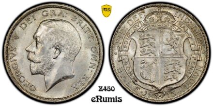Great Britain, George V, Halfcrown 1915, PCGS MS 65