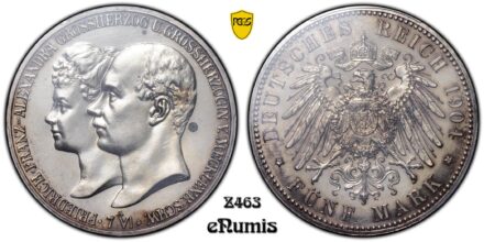 Germany, Mecklenburg Schwerin, Friedrich Franz IV, 5 Mark 1904, Proof, PCGS PR 62