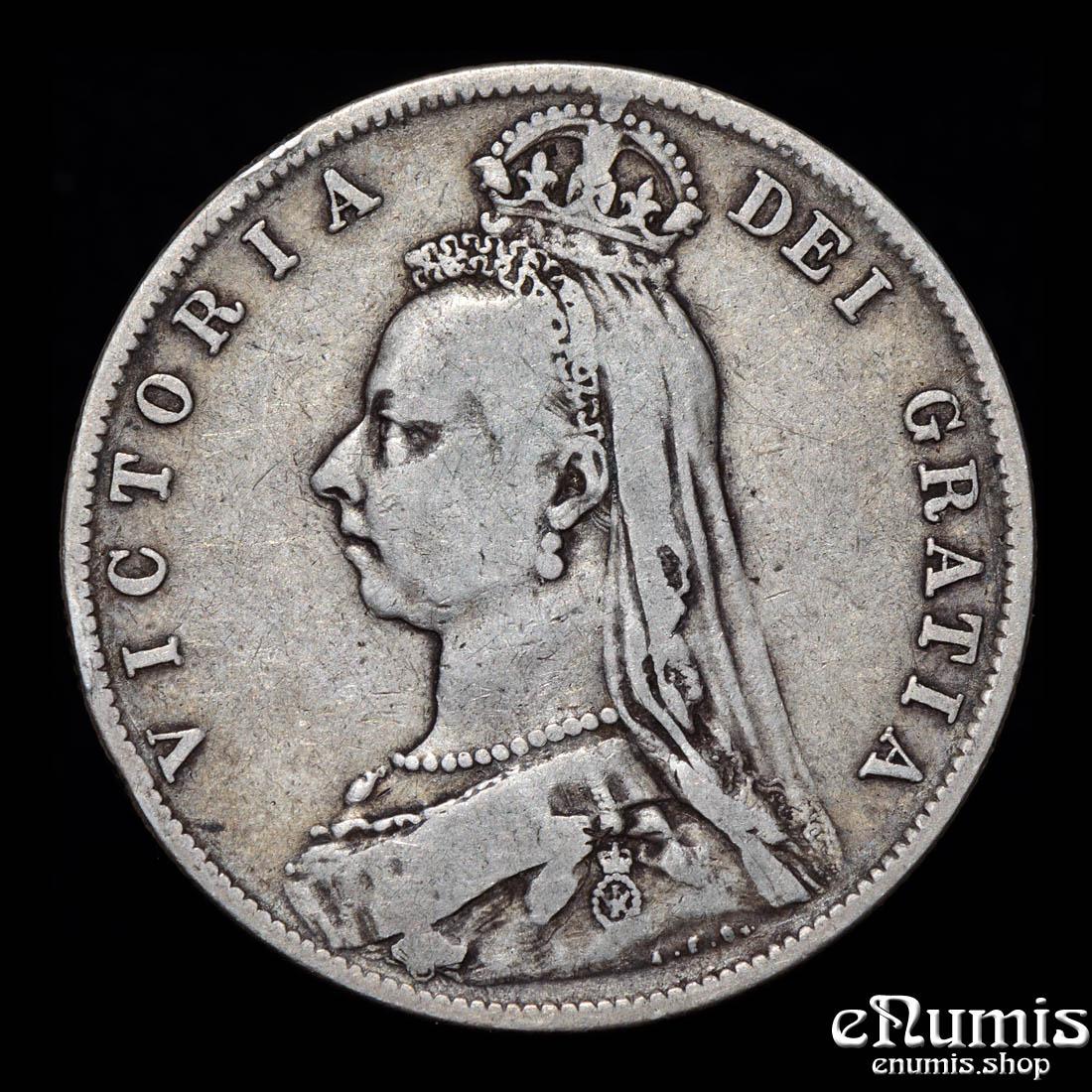Great Britain, Victoria, Halfcrown 1890, Fine+ Great Britain, Victoria, Halfcrown 1890, Fine+