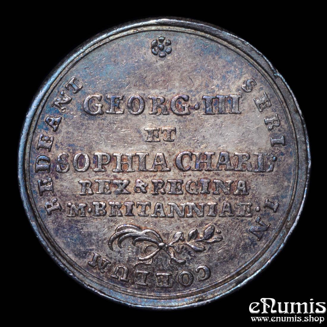 Great Britain, George III, Marriage silver medal 1761, BHM 12, Rare!, XF Great Britain, George III, Marriage silver medal 1761, BHM 12, Rare!, XF