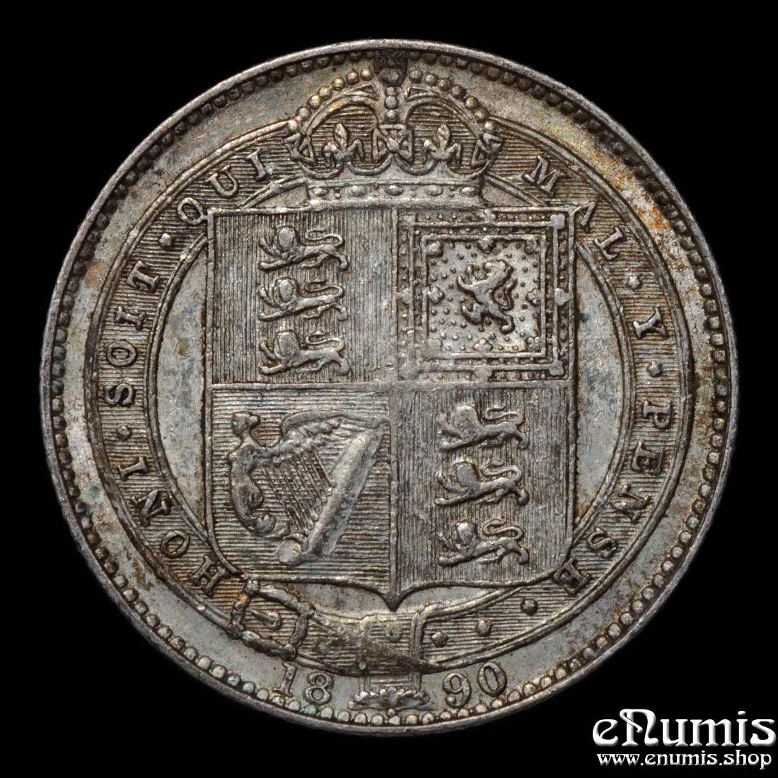 Great Britain, Victoria, Shilling 1890, XF+