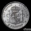 SPAIN, Alfonso XIII, 5 Pesetas 1892 *9292 PG-M, Very Rare!, VF