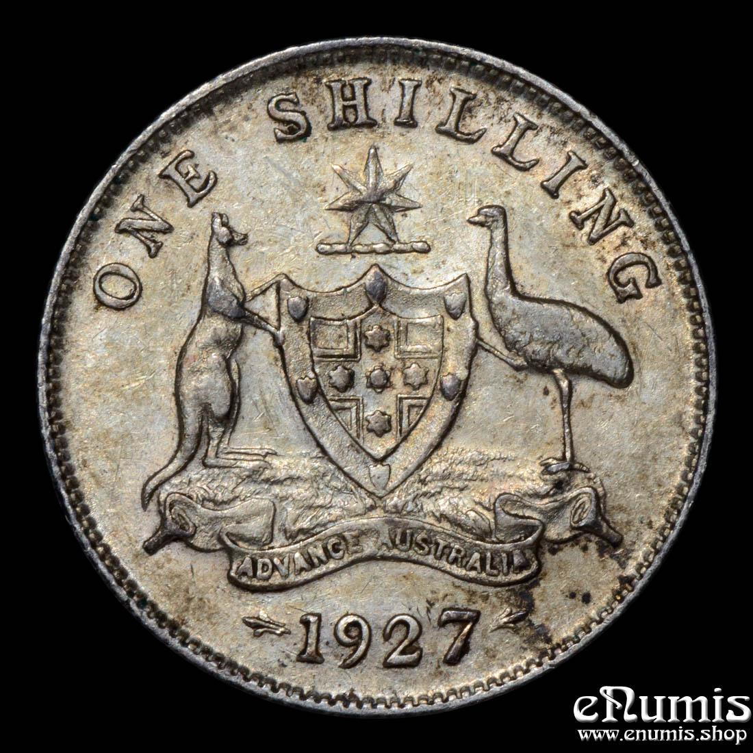 AUSTRALIA, George V, Shilling 1927, XF-UNC