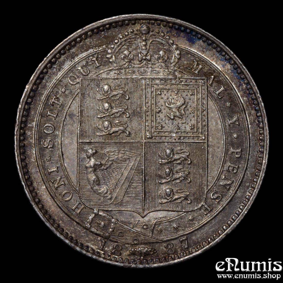 Great Britain, Victoria, Shilling 1887, nicely toned, UNC