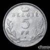 BELGIUM, Leopold III, 5 Francs 1936, BELGIE, XF-UNC