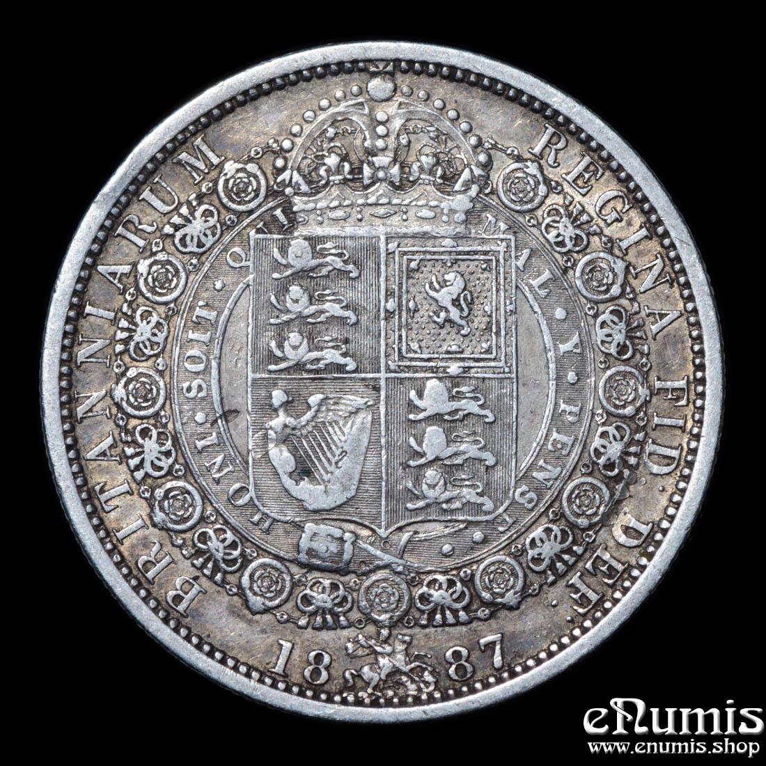 Great Britain, Victoria, Halfcrown 1887, VF+/VF-XF