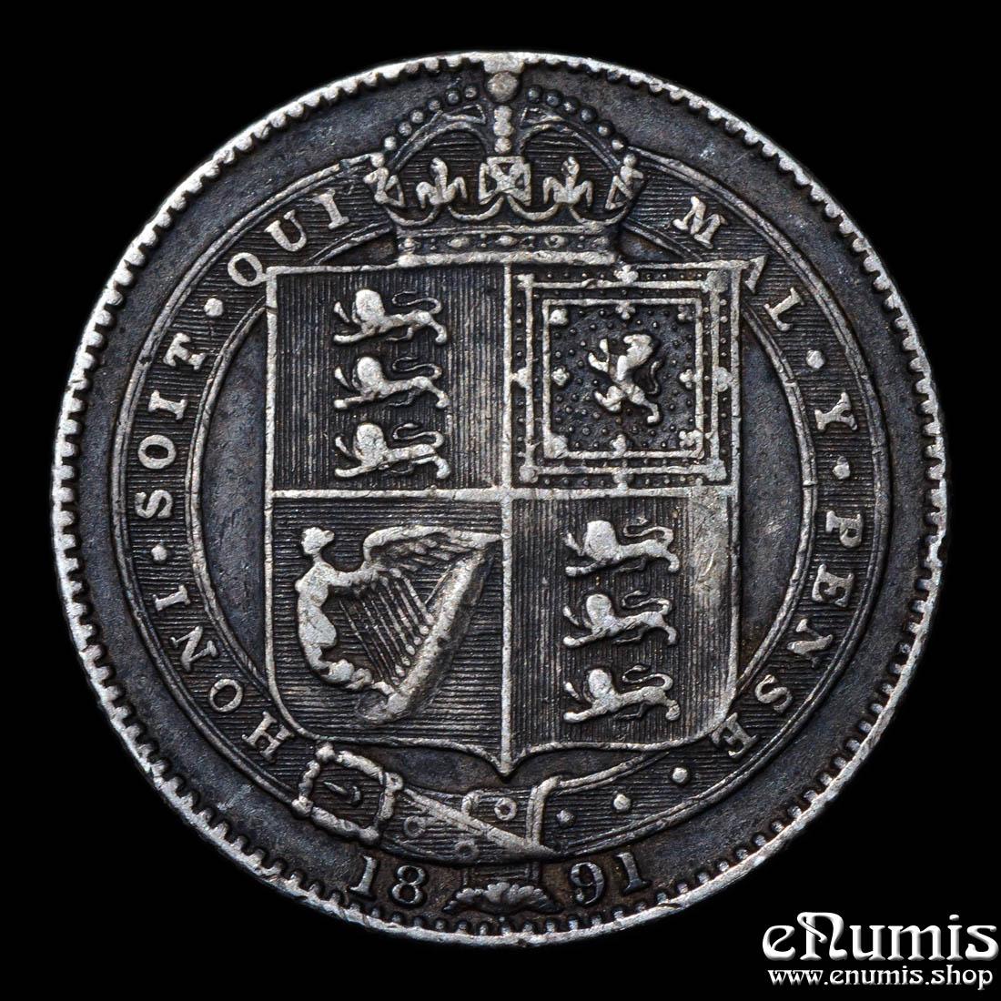 Great Britain, Victoria, Shilling 1891, toned, VF-XF