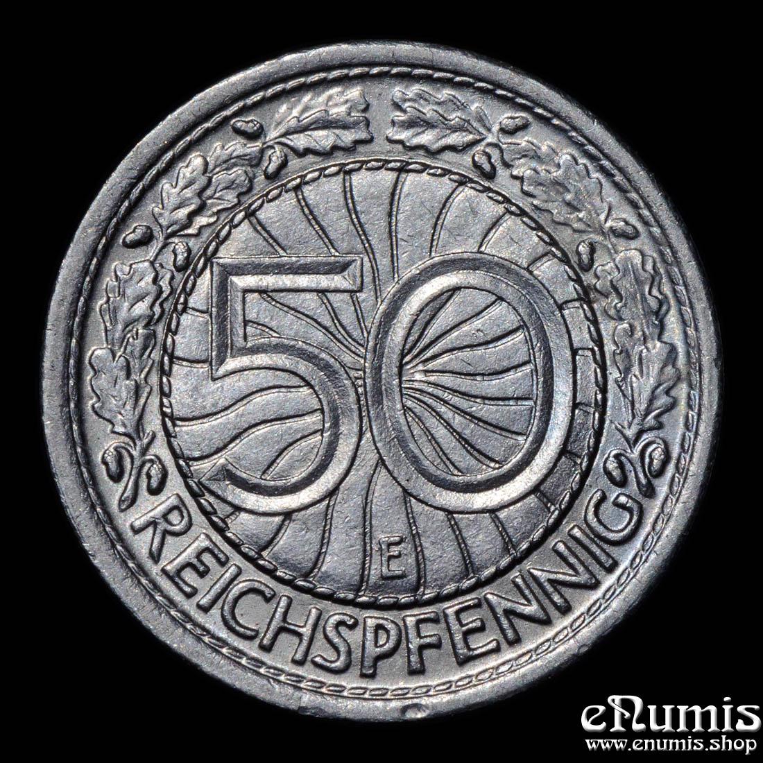 Germany, Weimar Republic, 50 Pfennig 1930 E, Muldenhutten, UNC