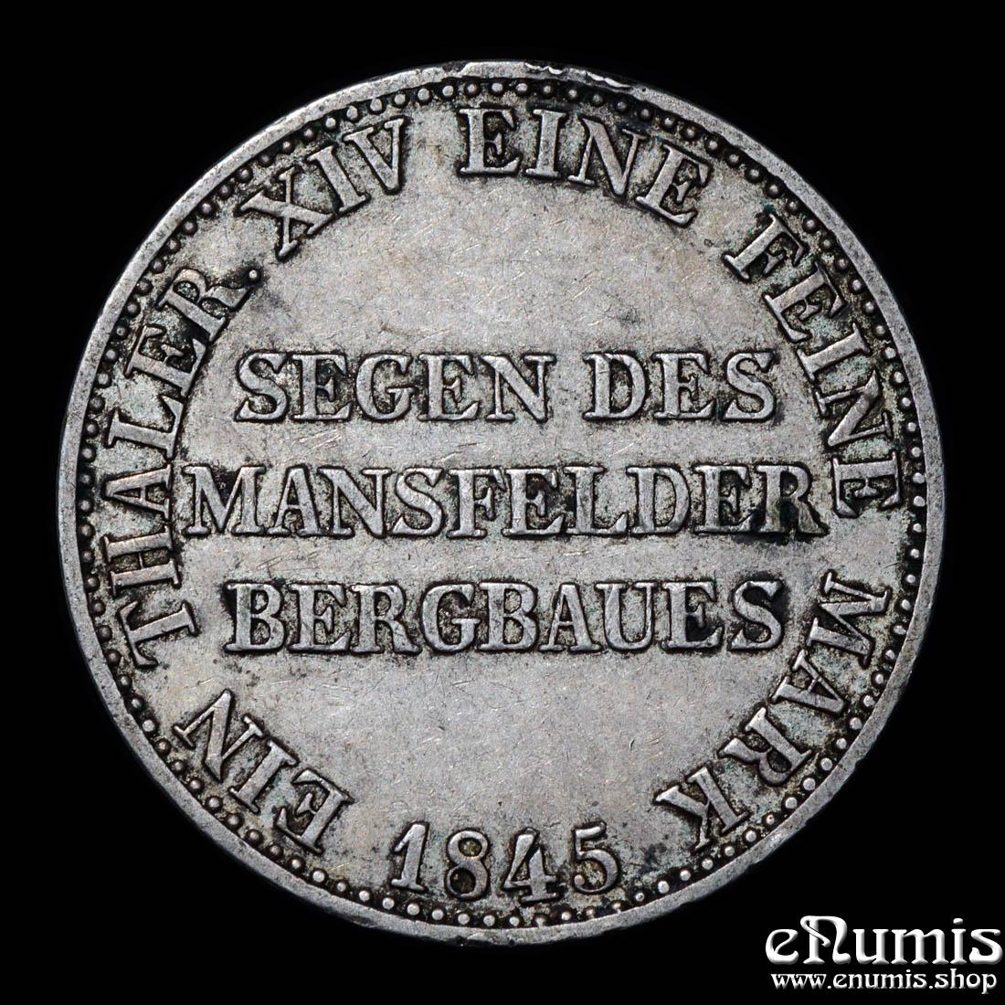 Germany, Prussia, Friedrich Wilhelm IV, Taler 1845, Mining, aXF