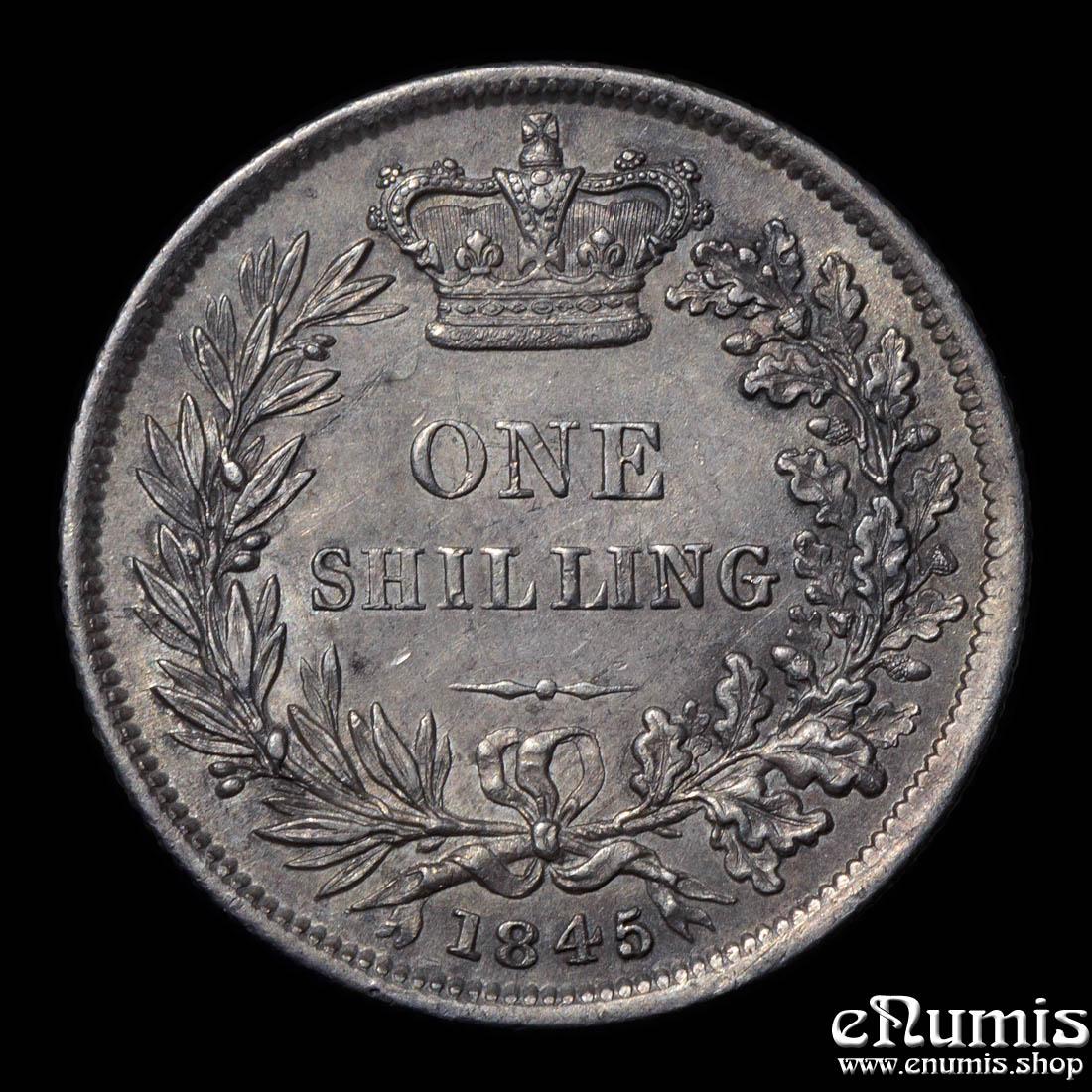 Great Britain, Victoria, Shilling 1845, Rare!, aUNC