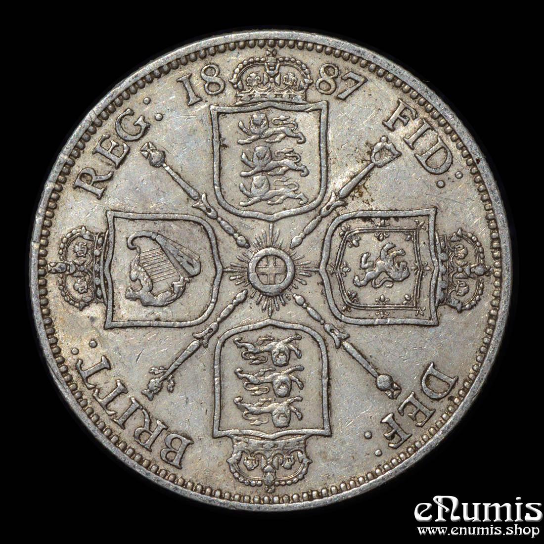 Great Britain, Victoria, Florin 1887, VF-XF