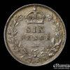 Great Britain, Victoria, Sixpence 1887, wreath type, aUNC Great Britain, Victoria, Sixpence 1887, wreath type, aUNC
