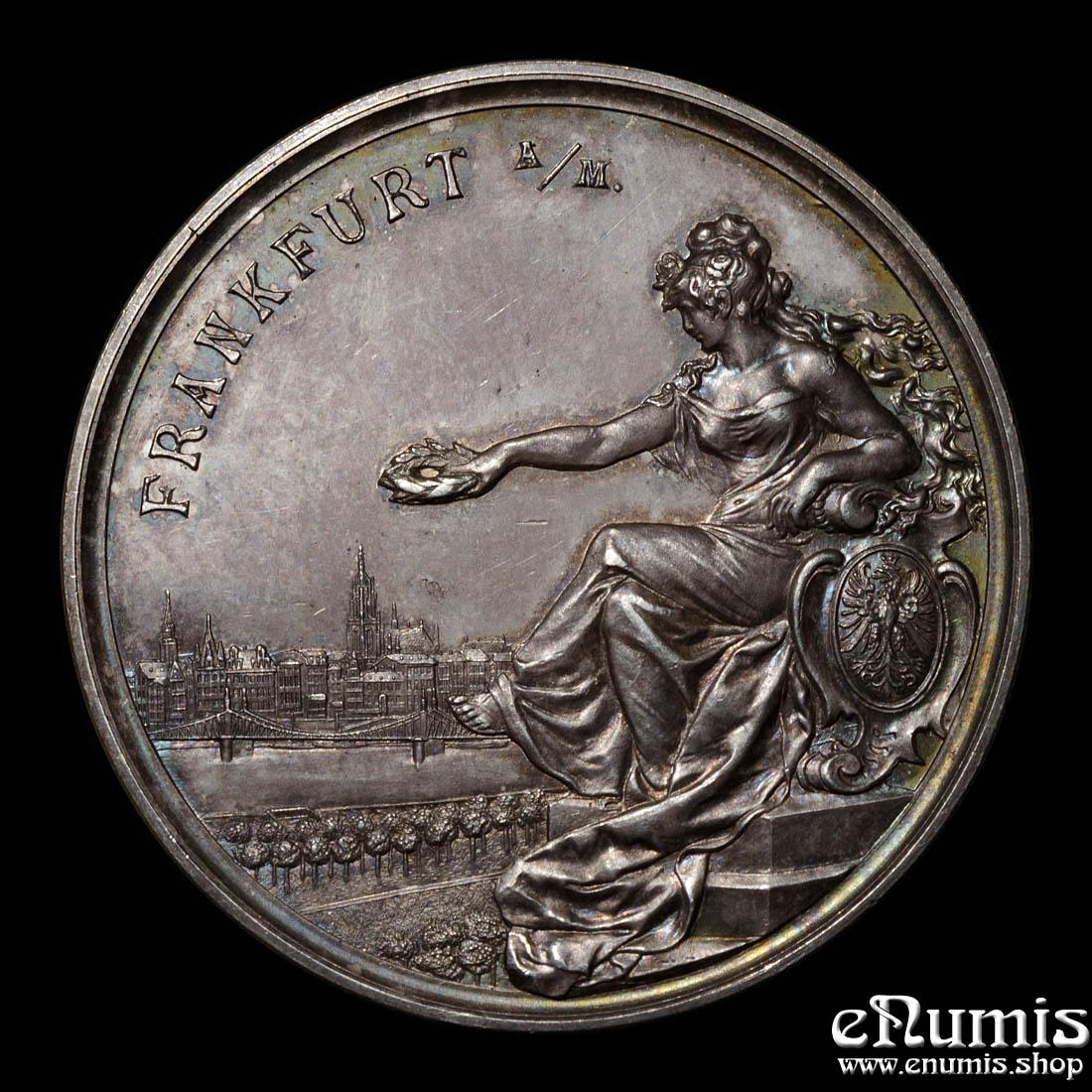 Germany, Frankfurt, Silver Medal 1889, Wilhelm II visit, Rare!, UNC Germany, Frankfurt, Silver Medal 1889, Wilhelm II visit, Rare!, UNC
