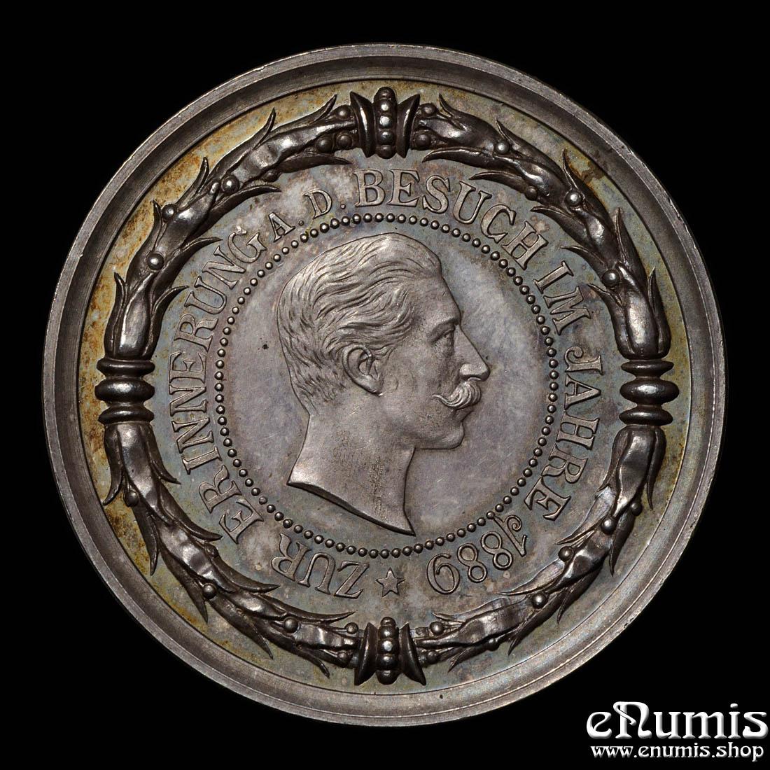 Germany, Frankfurt, Silver Medal 1889, Wilhelm II visit, Rare!, UNC Germany, Frankfurt, Silver Medal 1889, Wilhelm II visit, Rare!, UNC