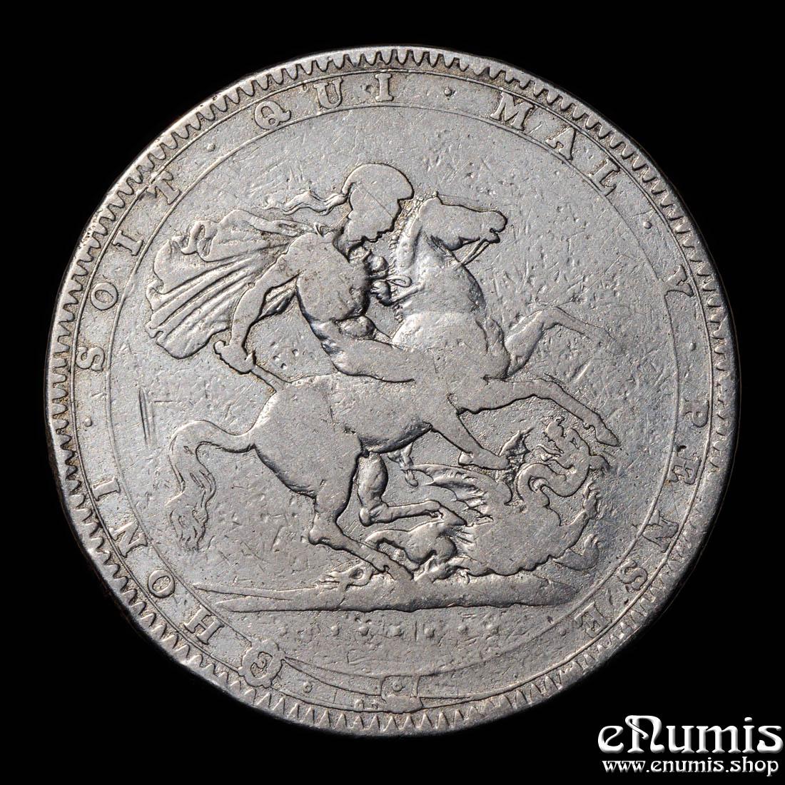 Great Britain, George III, Crown 1820, LX, Fine