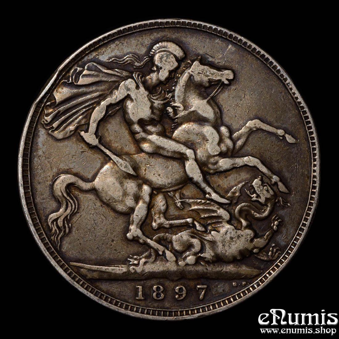 Great Britain, Victoria, Crown 1897, LXI, toned, VF Great Britain, Victoria, Crown 1897, LXI, toned, VF