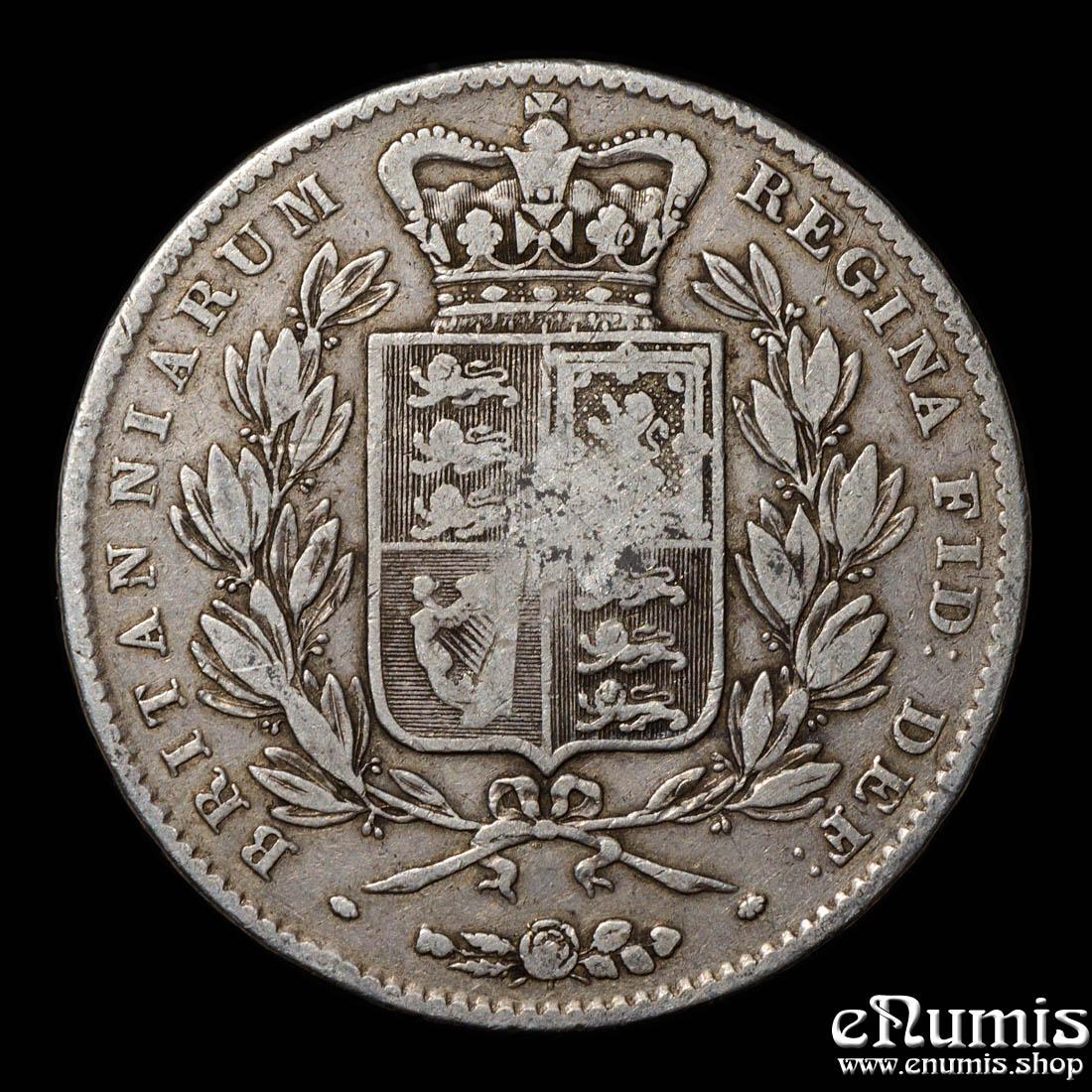 Great Britain, Victoria, Crown 1844, VIII, Star, Unfinished die, aVF