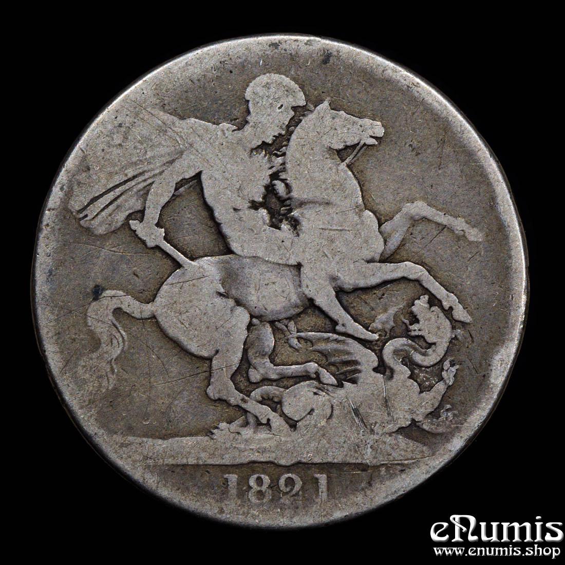 Great Britain, George IV, Crown 1821, Secundo, Fine