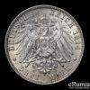 Germany, Wurttemberg, Wilhelm II, 3 Mark 1914, XF-UNC/aUNC