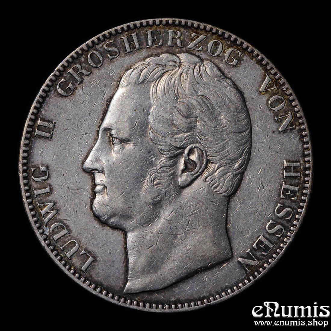 Germany, Hesse Darmstadt, Ludwig II, 2 Taler 1844, XF Germany, Hesse Darmstadt, Ludwig II, 2 Taler 1844, XF